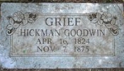 Grief Hickman Goodwin gravestone